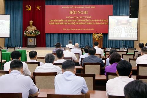 Đảng ủy Bộ Xây dựng dự Hội nghị thông tin chuyên đề quý III/2023