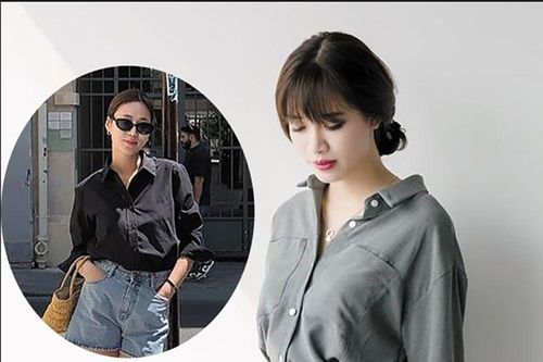 Cách mặc đẹp với áo sơ mi tối màu
