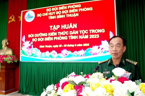 BĐBP Bình Thuận tập huấn bồi dưỡng kiến thức Dân tộc năm 2023