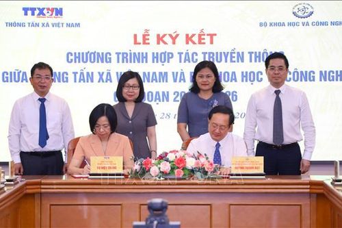 Thông tấn xã Việt Nam và Bộ Khoa học và Công nghệ hợp tác truyền thông giai đoạn 2023 - 2026