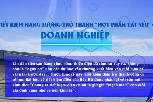 Để tiết kiệm năng lượng trở thành một phần tất yếu của doanh nghiệp