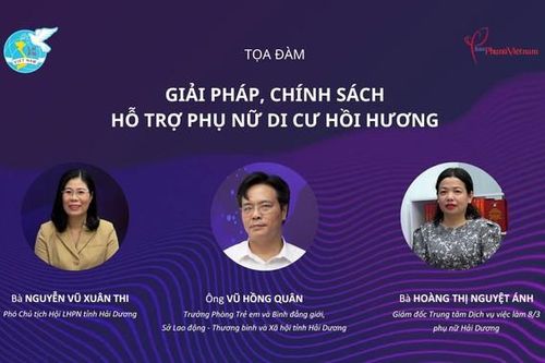 Đón xem Tọa đàm 'Chính sách, giải pháp hỗ trợ phụ nữ di cư hồi hương'