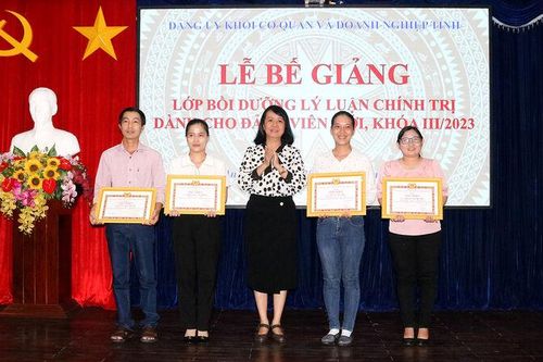 42 đảng viên mới hoàn thành lớp bồi dưỡng Lý luận chính trị khóa III/2023