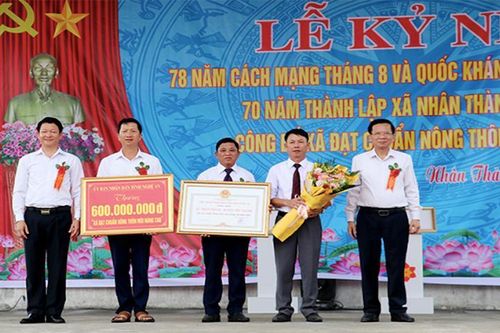 Yên Thành (Nghệ An): Có thêm 4 xã đón nhận Bằng công nhận xã Nông thôn mới nâng cao
