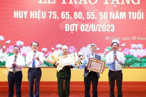Đảng bộ huyện Mê Linh: 178 đảng viên vinh dự nhận Huy hiệu Đảng đợt 2-9