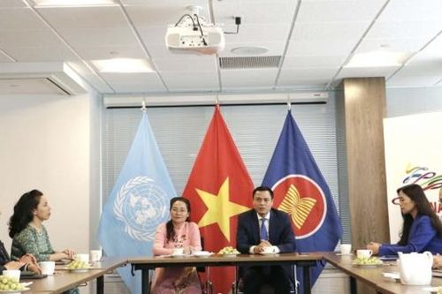 Phái đoàn Việt Nam tại Liên hợp quốc đón và làm việc với đoàn công tác của Hội đồng Nhân dân TP. Hồ Chí Minh