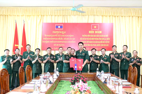 BĐBP tỉnh Sơn La hội đàm thường niên với Bộ Chỉ huy Quân sự tỉnh Hủa Phăn, Lào