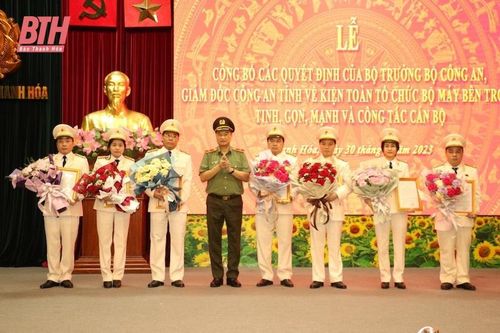 Công an tỉnh Thanh Hóa kiện toàn tổ chức bộ máy bên trong tinh, gọn, mạnh