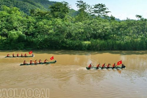 Hấp dẫn Giải đua mảng trên sông Chảy huyện Bảo Yên năm 2023