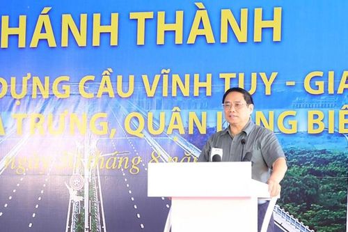 Thủ tướng Phạm Minh Chính dự lễ khánh thành cầu Vĩnh Tuy giai đoạn 2