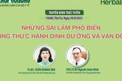 Truyền hình trực tuyến: Những sai lầm phổ biến trong thực hành dinh dưỡng và vận động