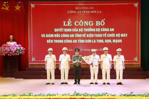 Công an tỉnh Sơn La kiện toàn tổ chức bộ máy tinh, gọn, mạnh