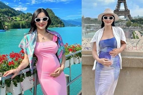 Lưu Đê Ly 'bụng bầu vượt mặt' vẫn đẹp hết nấc