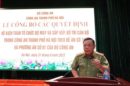 Công an Hà Nội: Công bố các Quyết định kiện toàn tổ chức bộ máy và sắp xếp, bố trí cán bộ