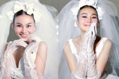 Thanh Hằng mặc váy cưới, dân tình trầm trồ vì nhan sắc cô dâu tương lai
