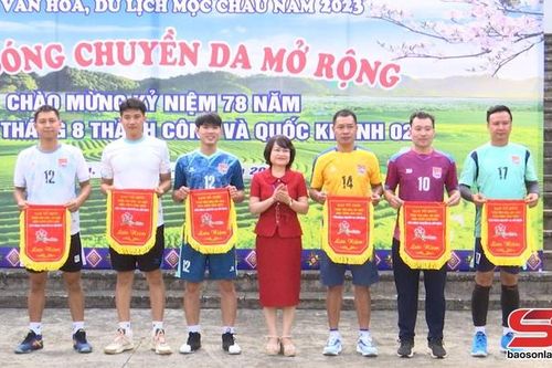 Tuần văn hóa du lịch Mộc Châu năm 2023: Giải bóng chuyền da nam mở rộng