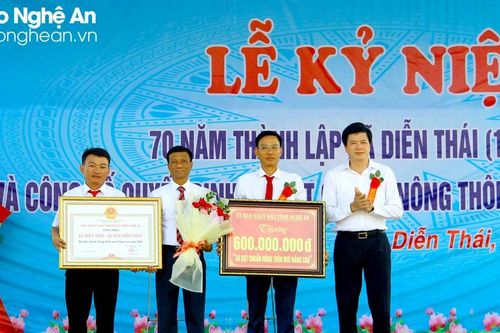 Xã Diễn Thái (Diễn Châu) kỷ niệm 70 năm thành lập và đón Bằng công nhận đạt chuẩn NTM nâng cao
