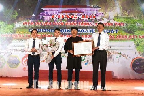 Công bố điểm du lịch thôn Khâu Tràng, xã Hồng Thái