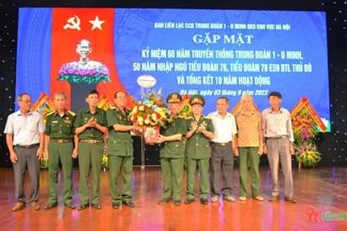 Gặp mặt truyền thống cựu chiến binh Trung đoàn 1-U Minh khu vực Hà Nội
