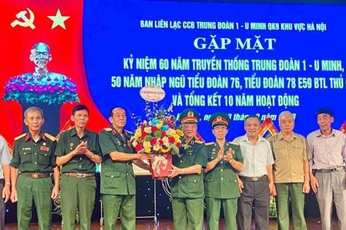 Gặp mặt nhân kỷ niệm 60 năm Ngày truyền thống Trung đoàn 1 - U Minh, Quân khu 9