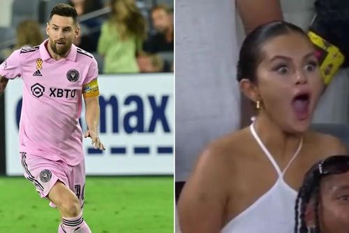 Ca sỹ nổi tiếng Selena Gomez phản ứng hài hước khi chứng kiến cơ hội ghi bàn của Messi bị từ chối
