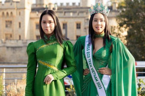 Hoa hậu Bella Vũ sang Anh trao vương miện và sash cho Miss Eco Teen Vietnam 2023
