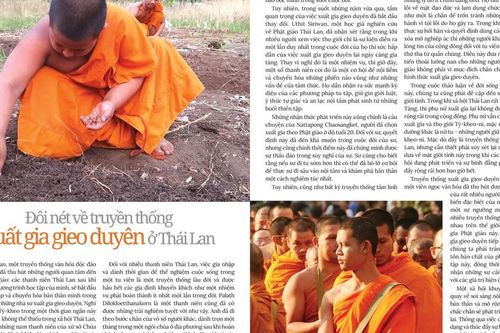 Về truyền thống xuất gia gieo duyên ở Thái Lan