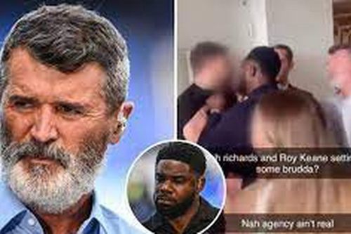 Fan Arsenal lao vào tấn công Roy Keane, rồi tự làm mình bị... gãy mũi