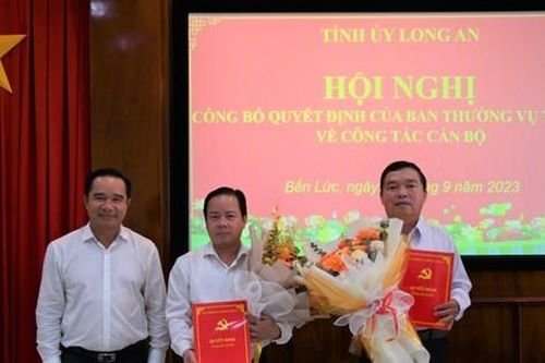 Tỉnh ủy Long An điều động, bổ nhiệm nhiều cán bộ chủ chốt