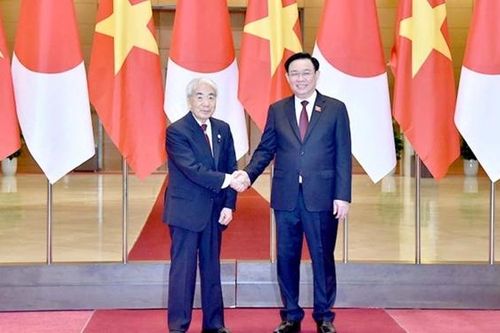 Chủ tịch Quốc hội Vương Đình Huệ đón, hội đàm với Chủ tịch Thượng viện Nhật Bản Otsuji Hidehisa