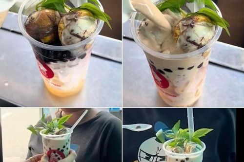 Đua nhau ăn thử trà sữa hột vịt lộn, người thích thú, kẻ lại rùng mình