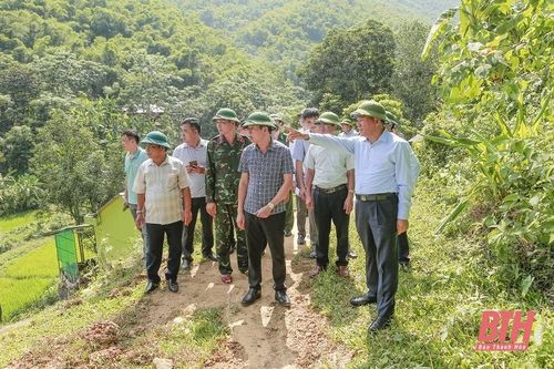 Phó Chủ tịch Thường trực UBND tỉnh Nguyễn Văn Thi kiểm tra một số công trình trọng điểm phòng, chống thiên tai tại Quan Sơn, Bá Thước