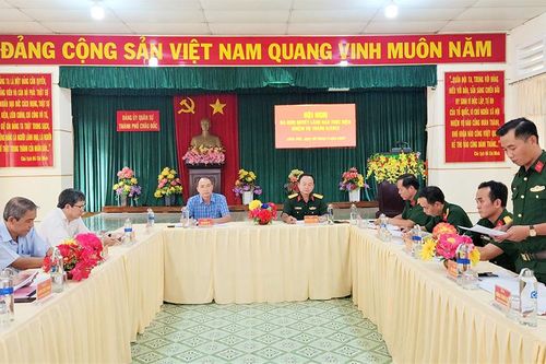 Đảng ủy Quân sự TP. Châu Đốc thực hiện tốt nhiệm vụ quân sự, quốc phòng