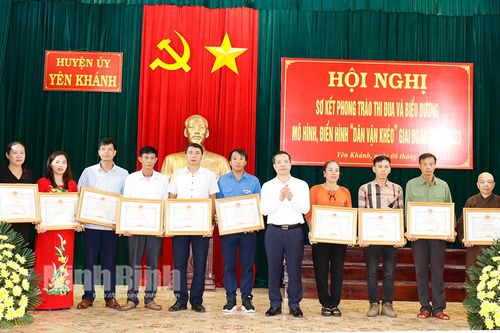 Yên Khánh biểu dương mô hình, điển hình 'Dân vận khéo'giai đoạn 2021 - 2023