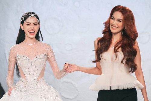 'Ma nữ đẹp nhất Thái Lan' lộng lẫy diện váy cưới do Lan Khuê thiết kế