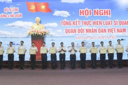 Vùng 4 Hải quân: Tổng kết thực hiện Luật Sĩ quan Quân đội nhân dân Việt Nam