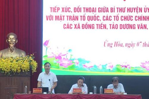 Ứng Hòa đối thoại về tiến độ thực hiện dự án trọng điểm, vấn đề dân sinh