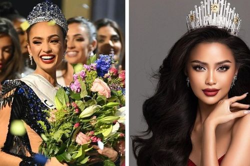 Ngọc Châu hội ngộ Miss Universe 2022 R'Bonney Gabriel tại show của Đỗ Mạnh Cường ở New York