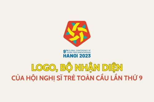 Logo và bộ nhận diện của Hội nghị Nghị sĩ trẻ toàn cầu lần thứ 9