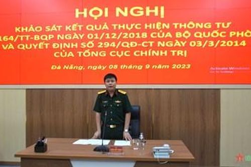 Khảo sát Thông tư 164 của Bộ Quốc phòng và Quyết định 294 của Tổng cục Chính trị đối với Quân chủng Hải quân