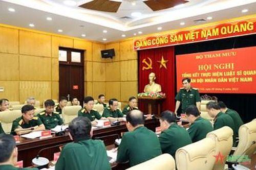 Bộ Tham mưu, Tổng cục Hậu cần tổng kết thực hiện Luật Sĩ quan Quân đội nhân dân Việt Nam
