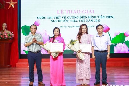 TP. Hà Nội vinh danh các tác giả đoạt giải Cuộc thi viết về gương điển hình tiên tiến, người tốt, việc tốt