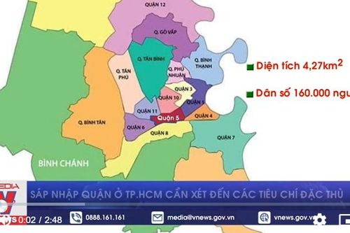 Sáp nhập quận ở TP Hồ Chí Minh cần xét đến các tiêu chí đặc thù