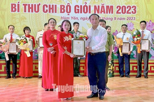 39 thí sinh tham gia Hội thi Bí thư chi bộ giỏi huyện Hàm Yên 2023