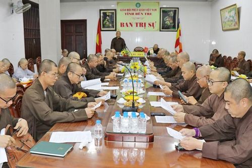 Bến Tre: Ban Trị sự GHPGVN tỉnh họp, triển khai hoạt động Phật sự những tháng cuối năm 2023