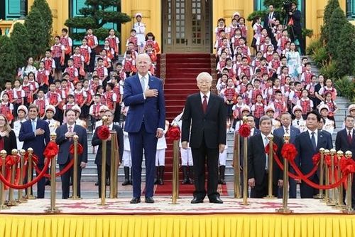Tổng Bí thư Nguyễn Phú Trọng chủ trì Lễ đón Tổng thống Hoa Kỳ Joe Biden