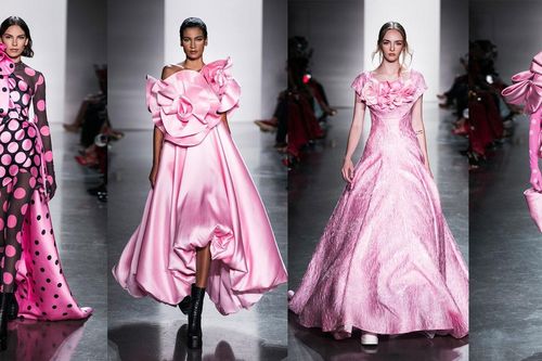 Sàn catwalk hình chữ S được Đỗ Mạnh Cường giới thiệu tại Mỹ