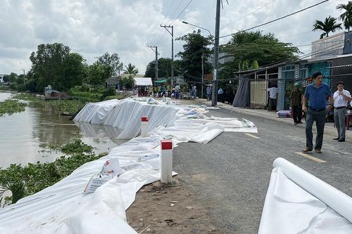 An Giang khẩn trương xây kè ứng phó sạt lở
