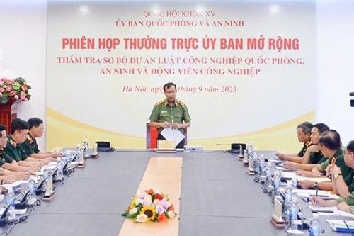 Thẩm tra sơ bộ dự án Luật Công nghiệp Quốc phòng, an ninh và động viên công nghiệp