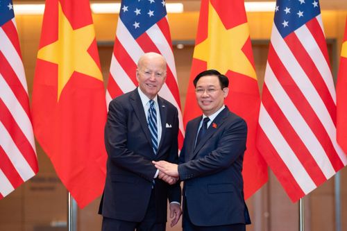 Chủ tịch Quốc hội Vương Đình Huệ hội kiến Tổng thống Hoa Kỳ Joe Biden